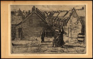 Original Print-FISHING VILLAGE-NETHERLANDS-VIEW-Albert Neuhuys-1919