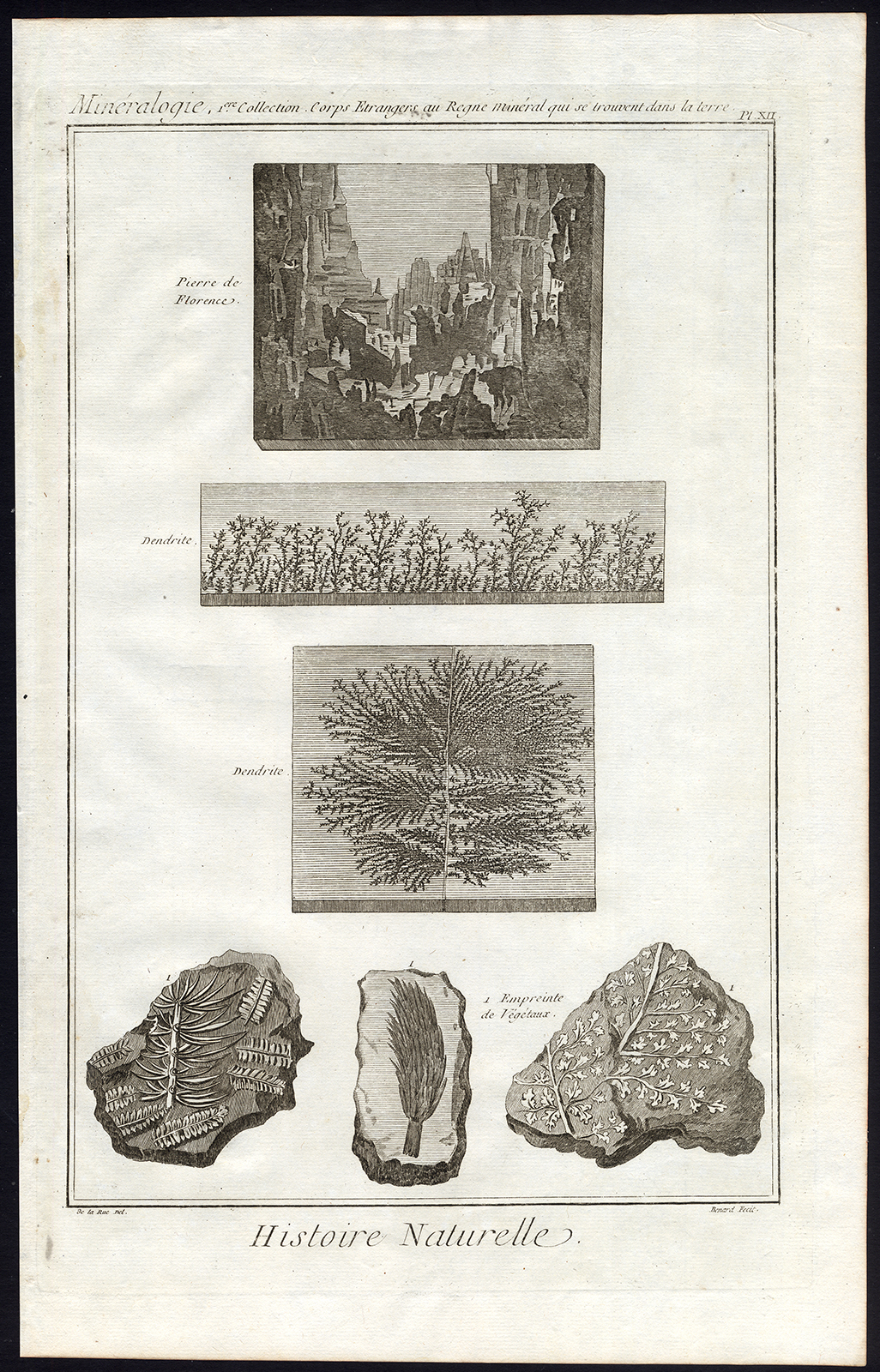Ab6879 416x649 Antique Print-FOSSIL-IMPRINT-FERN-PLANT-DENDRITE-Diderot-Benard-1751