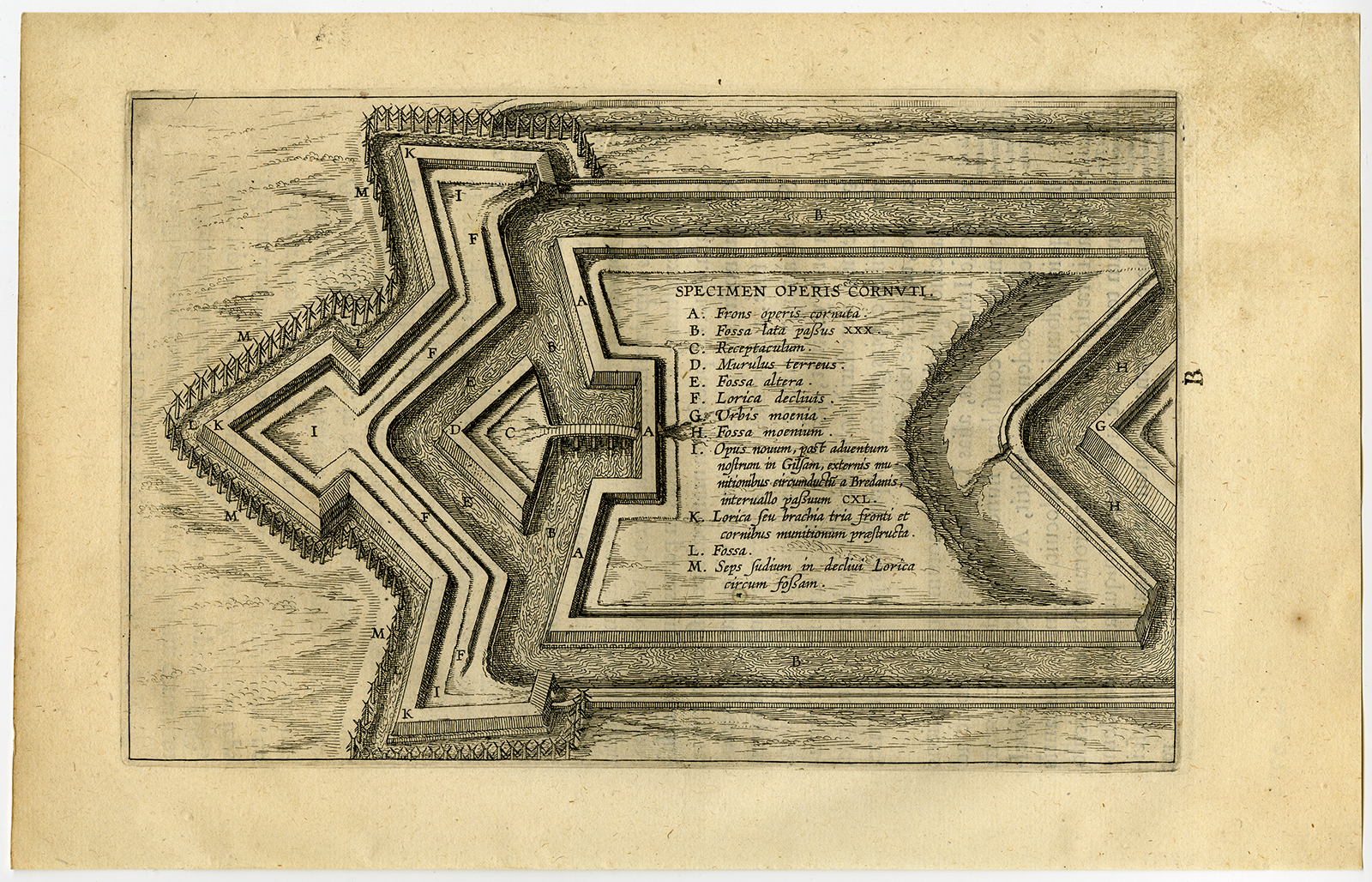 , Antique Print-BREDA-FORTIFICATIONS-Herman Hugo-1629, Pictura Antique Prints