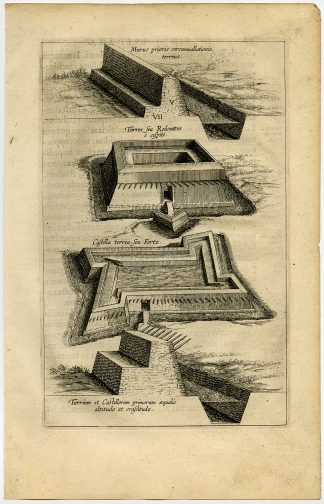 Antique Print-BREDA-FORTIFICATIONS-WALLS-DITCHES-Herman Hugo-1629