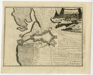 Antique Print-BERGEN OP ZOOM-SWAMP-PLAN-Harrewijn-1720