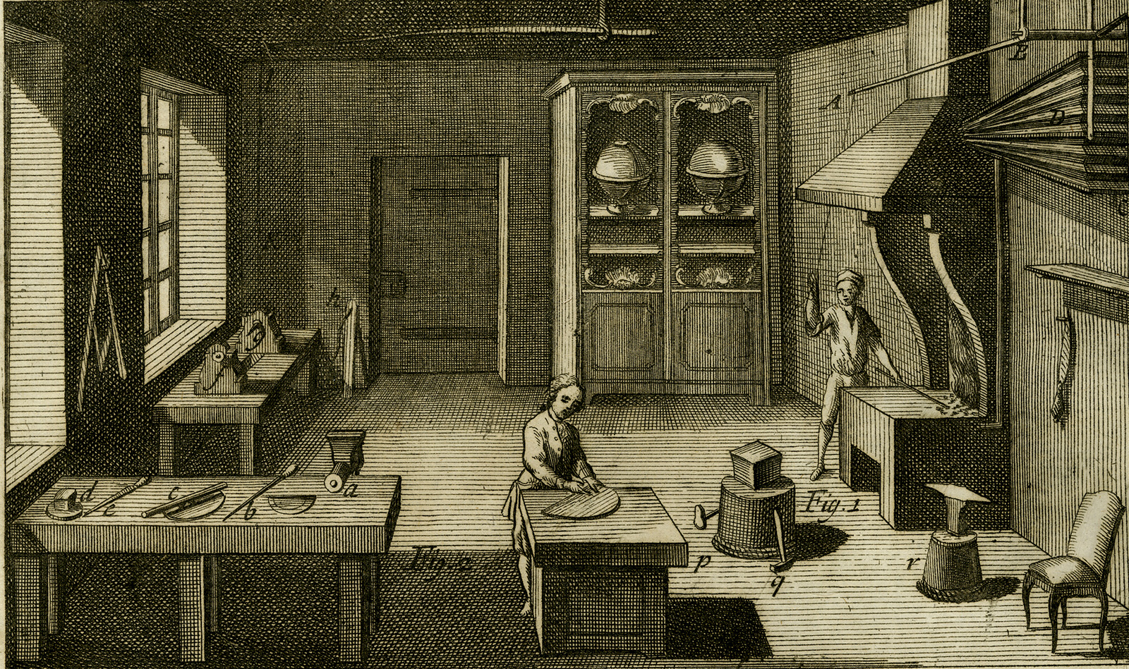 , 3 Antique Prints-SCIENCE-MATHEMATICAL INSTRUMENT-MATHEMATICS-Diderot-Benard-1751, Pictura Antique Prints