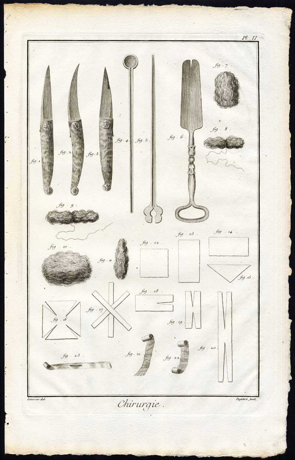 , Antique Print-SURGERY-MEDICAL INSTRUMENTS-DRESSING-Diderot-Defehrt-1751, Pictura Antique Prints
