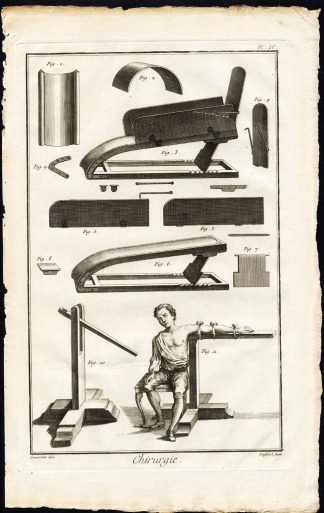 Antique Print-SURGERY-MEDICAL INSTRUMENTS-FRACTURE-Diderot-Defehrt-1751