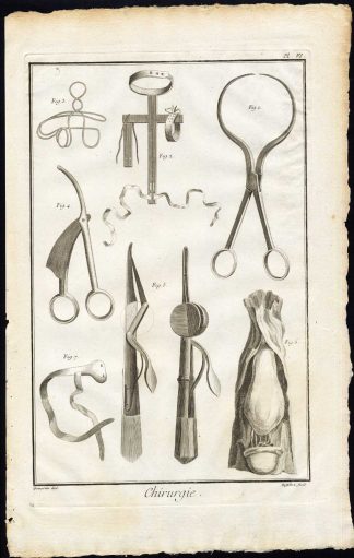 Antique Print-SURGERY-MEDICAL INSTRUMENTS-HERNIA-RICKETS-Diderot-Defehrt-1751