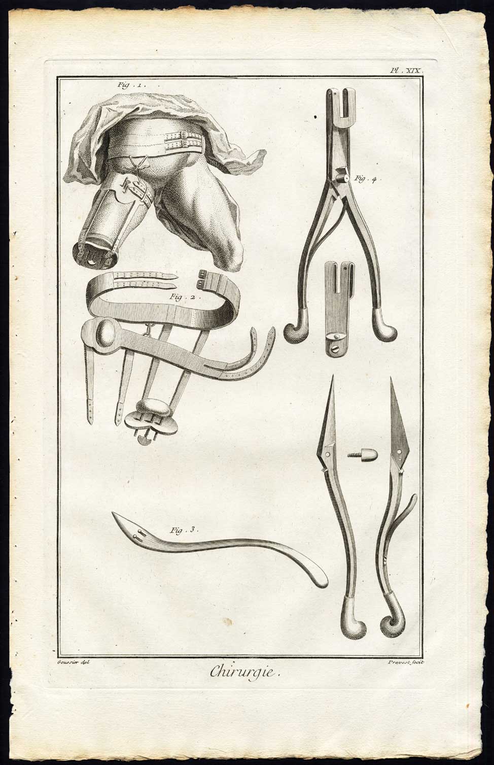 , Antique Print-SURGERY-MEDICAL INSTRUMENT-HEMORRHAGE-Diderot-Prevost-1751, Pictura Antique Prints