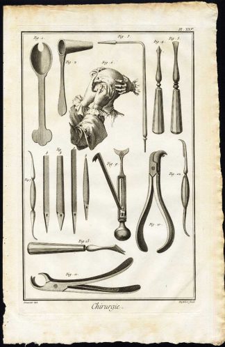 Antique Print-SURGERY-MEDICAL INSTRUMENT-TEETH-EYE-Diderot-Defehrt-1751