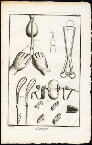 Antique Print-SURGERY-MEDICAL INSTRUMENT-POLYP-Diderot-Prevost-1751