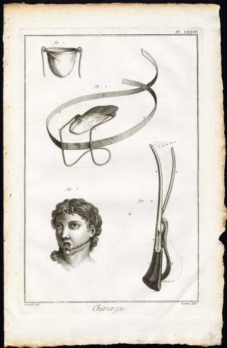 Antique Print-SURGERY-MEDICAL INSTRUMENT-TONGUE-Diderot-Defehrt-1751