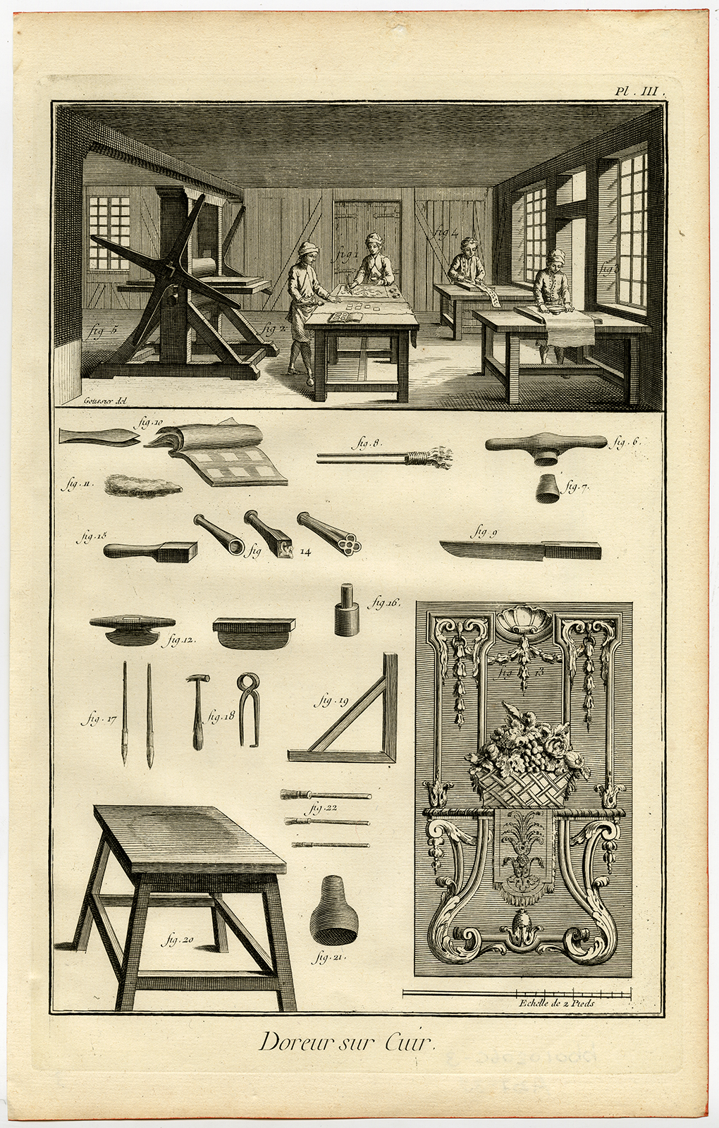 Bb010206c 3 416x653 5 Antique Prints-GILDING-GOLD-WOOD-LEATHER-METAL-Diderot-Prevost-1751 - Image 3
