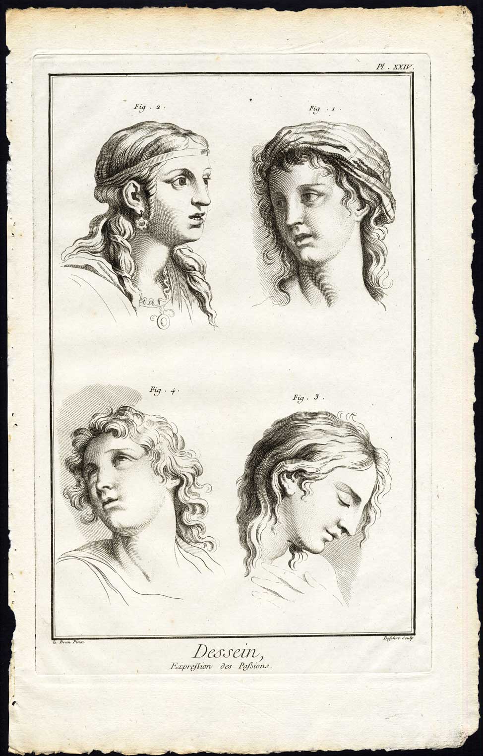 Bb010306 416x651 3 Antique Prints-ART SCHOOL-DRAWING-HUMAN EXPRESSION-EMOTION-Diderot-1751 - Image 3