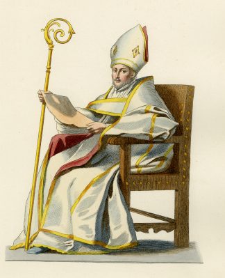Antique Print-BISHOP-CAPE-MITER-SPAIN-Duplessis-1867