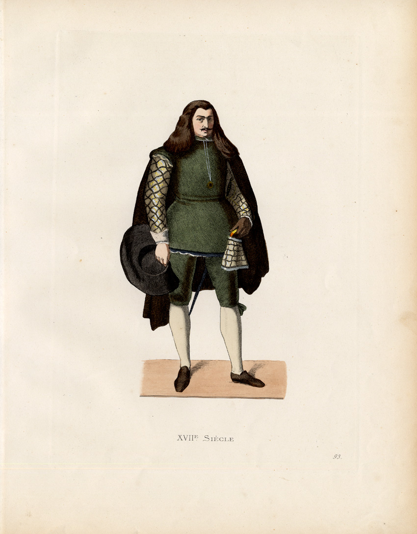 , Antique Print-GENTLEMAN-SPAIN-Duplessis-1867, Pictura Antique Prints