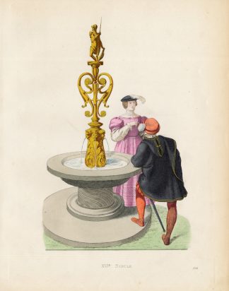 Antique Print-GENTLEMAN-FOUNTAIN-ENGLAND-Duplessis-1867