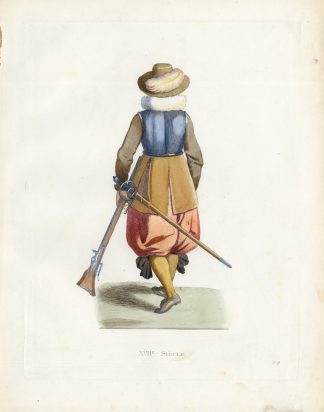 Antique Print-MUSKETEER-FRENCH FLANDERS-Duplessis-1867