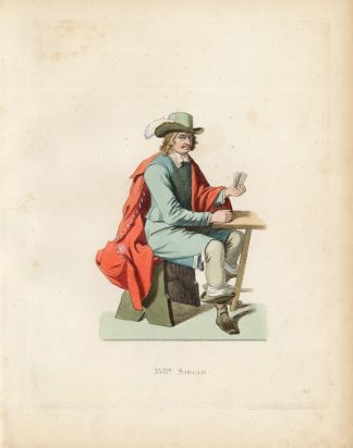 Antique Print-OFFICER-CARDS-NETHERLANDS-Duplessis-1867