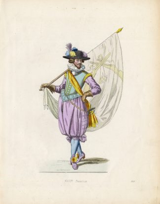 Antique Print-BEARER-MUSKETEERS-FRANCE-Duplessis-1867