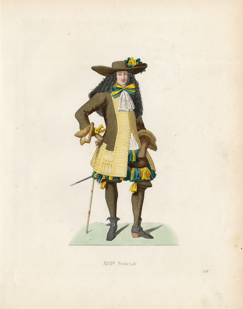 , Antique Print-GENTLEMAN-ROYAL-FRANCE-Duplessis-1867, Pictura Antique Prints