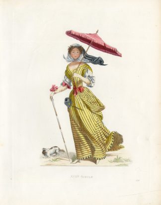 Antique Print-LADY-SUMMERDRESS-FRANCE-Duplessis-1867