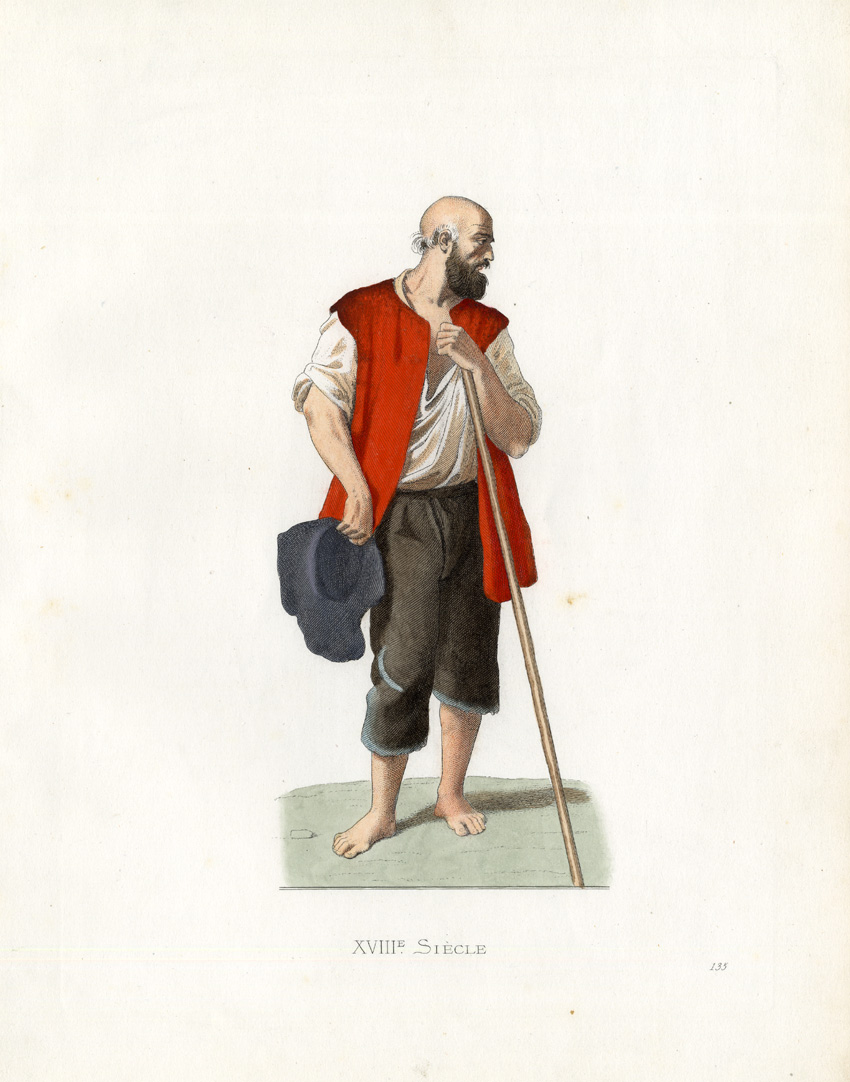 , Antique Print-FARMER-LOMBARD-ITALY-Duplessis-1867, Pictura Antique Prints