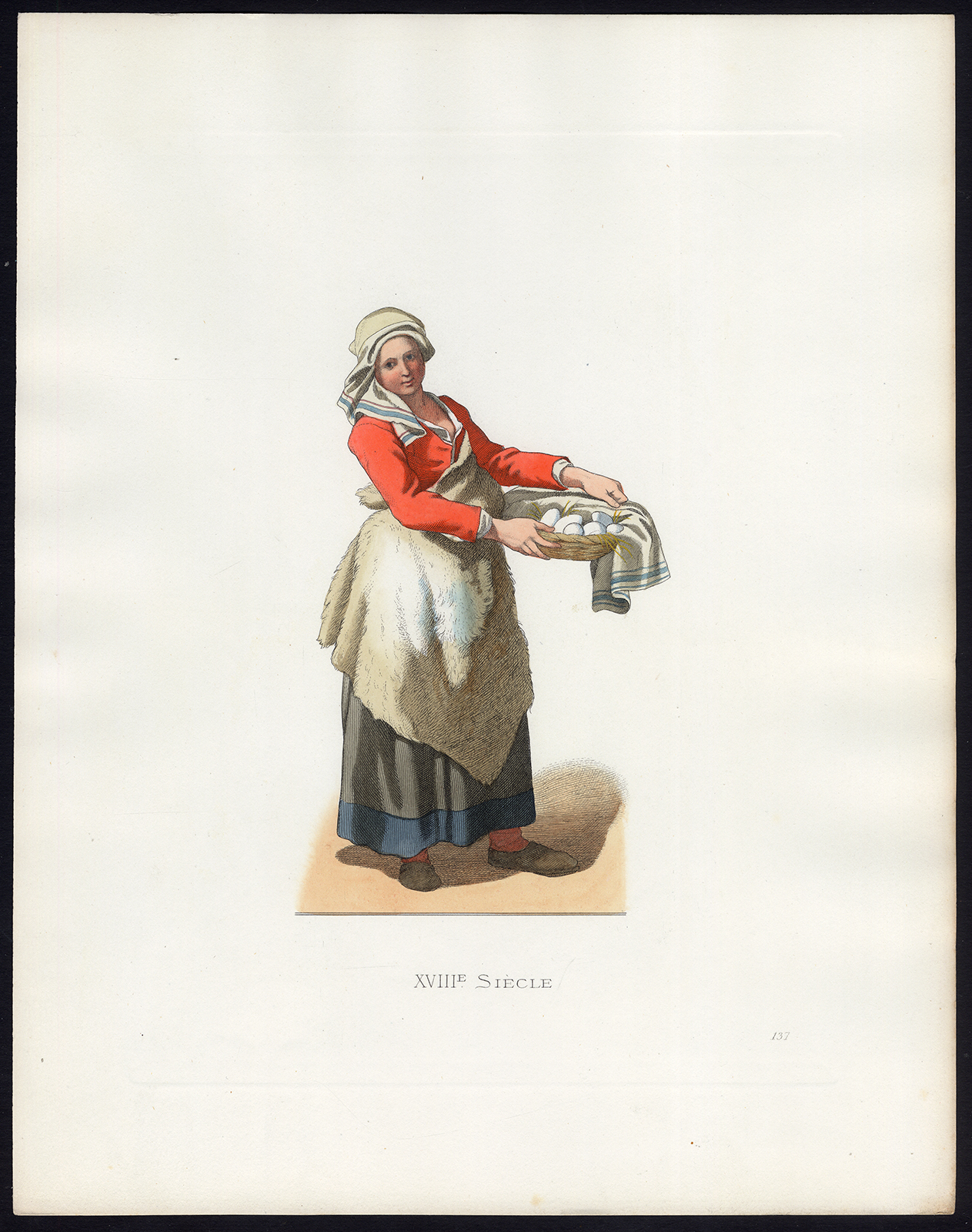 , Antique Print-CONTADINE-MILAN-EGGS-ITALY-Duplessis-1867, Pictura Antique Prints