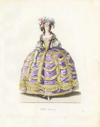 Antique Print-LADY-BALL COSTUME-FRANCE-Duplessis-1867