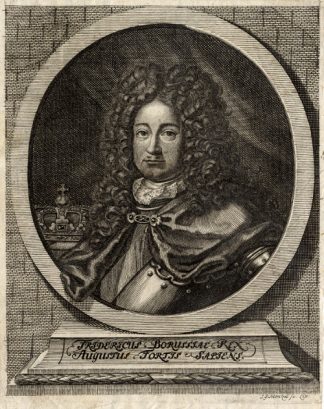Antique Print-PORTRAIT-FREDERICK I-GERMANY-Calvor-1705