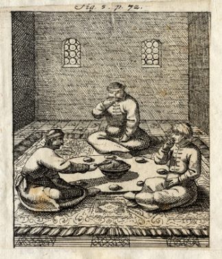 Antique Print-TURKEY-WEDDING-FOOD-COSTUME-Calvor-1705