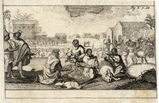 Antique Print-ETHIOPIA-COSTUME-BAPTISM-Calvor-1705