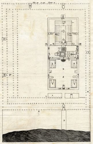 Antique Print-JERUSALEM-SOLOMON TEMPLE-GROUND PLAN-ISRAEL-Calvor-1705