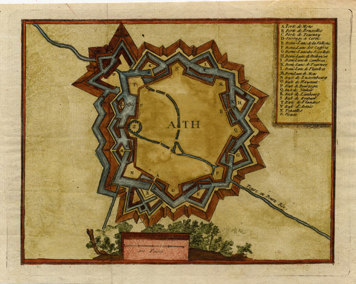 , Antique Print-ATH-AAT-FORT-BELGIUM-Christyn-Harrewijn-1785, Pictura Antique Prints