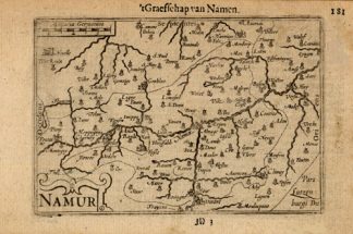Antique Map-NAMEN-NAMUR-BELGIUM-Bertius-Hondius-1608