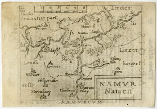 Antique Map-NAMUR-NAMEN-BELGIUM-Ortelius-1580