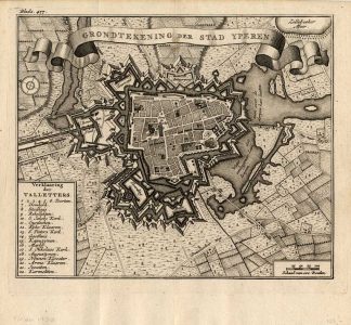 Antique Print-YPRES-IEPER-FORT-BELGIUM-Tirion-1738