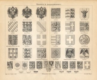 Antique Prints-HERALDRY-AUSTRIA-TIROL-Meyers-1895