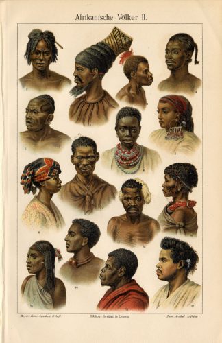 Antique Print-AFRICA-NATIVE-PORTRAIT-AFRICAN PEOPLES 2-Meyers-1895
