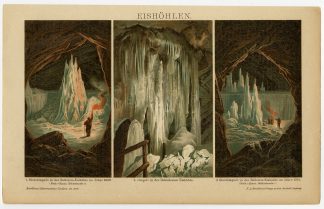 Antique Print-ICE CAVE-BEILSTEIN-GERMANY-Brockhaus-1894