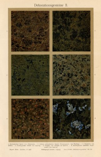 Antique Print-DECORATIVE STONE-GRANITE-PART II-Meyers-1895