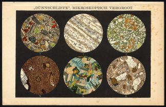 Antique Print-THIN SECTION-MICROSCOPE-ROCK-Brockhaus-1893
