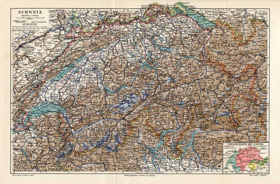 Bb06222 416x273 Antique Map-SWITZERLAND-SCHWEIZ-EUROPE-Meyers-4th edition-1895