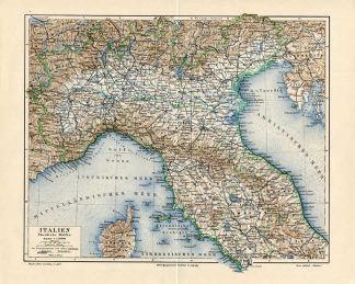 Antique Map-NORTHERN ITALY-EUROPE-Meyers-1895