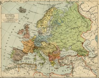 Antique Map-EUROPE-EUROPA-Meyers-1895