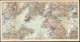 Antique Map-YELLOW SEA-MANCHURIA-CHINA-Meyers-1902