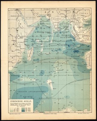 Antique Map-INDIAN OCEAN-MADAGASCAR-Meyers-1895