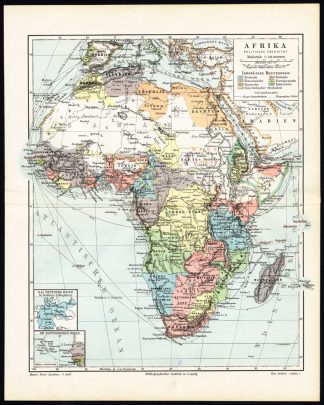 Antique Map-AFRICA-MADAGASCAR-Meyers-1895