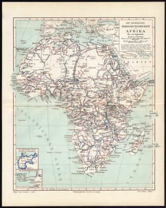 Antique Map-AFRICA-EXPEDITIONS-MADAGASCAR-Meyers-1897