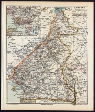 Antique Map-AFRICA-CAMEROON-Meyers-1902
