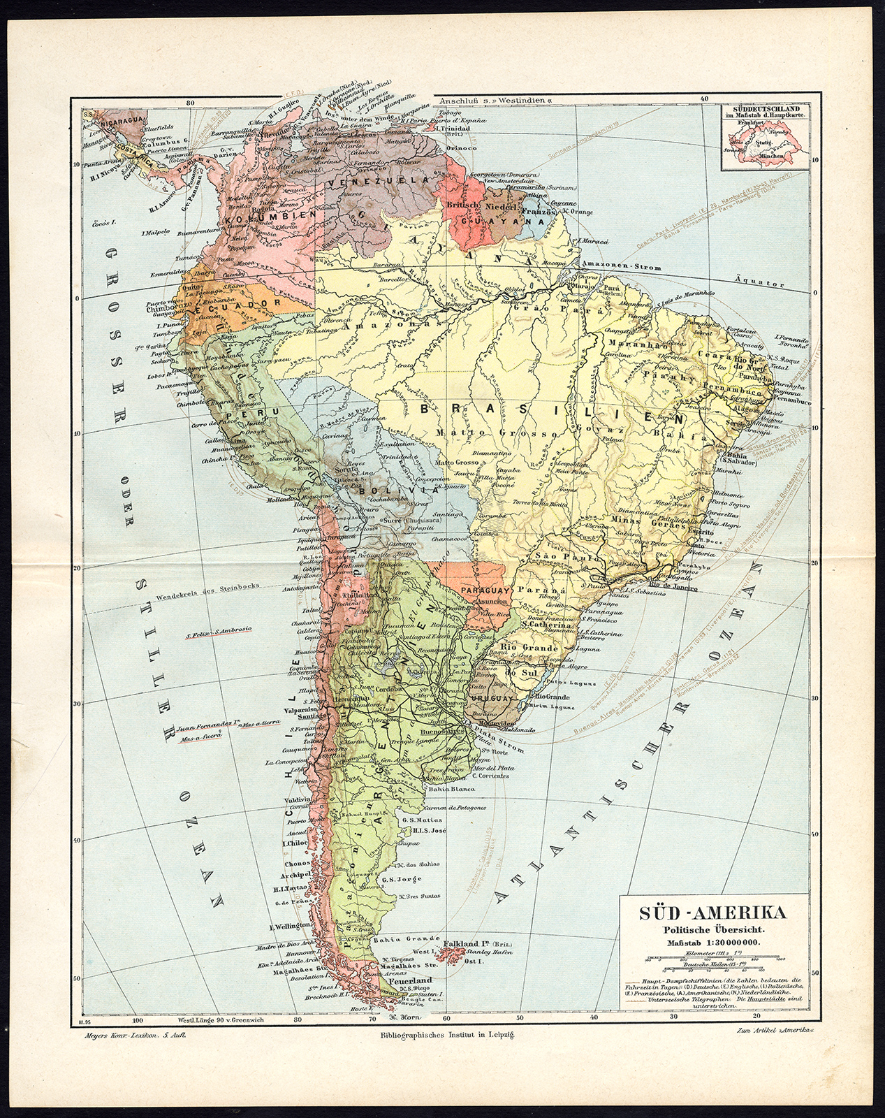 Bb06431 3 416x525 Antique Map-SOUTH AMERICA-BRAZIL-ARGENTINA-Meyers-1893