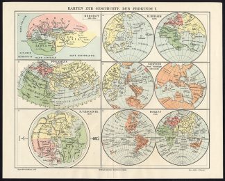 Antique Map-MAPS-MAP MAKING-PTOLEMY-HOMANN-Meyers-1895