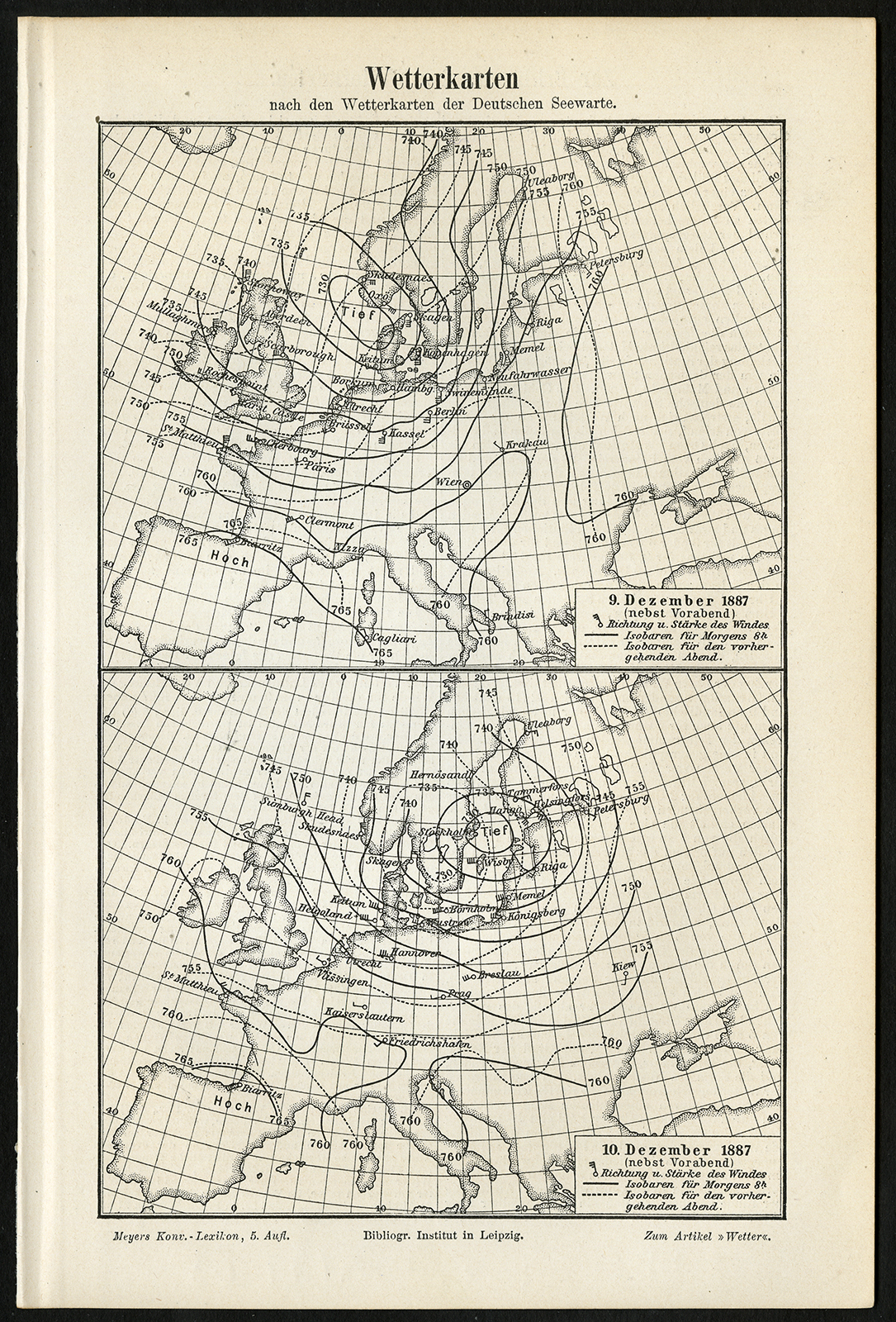 Bb06506 2 416x613 Antique Map-WEATHER CHART-EUROPE-Meyers-1895